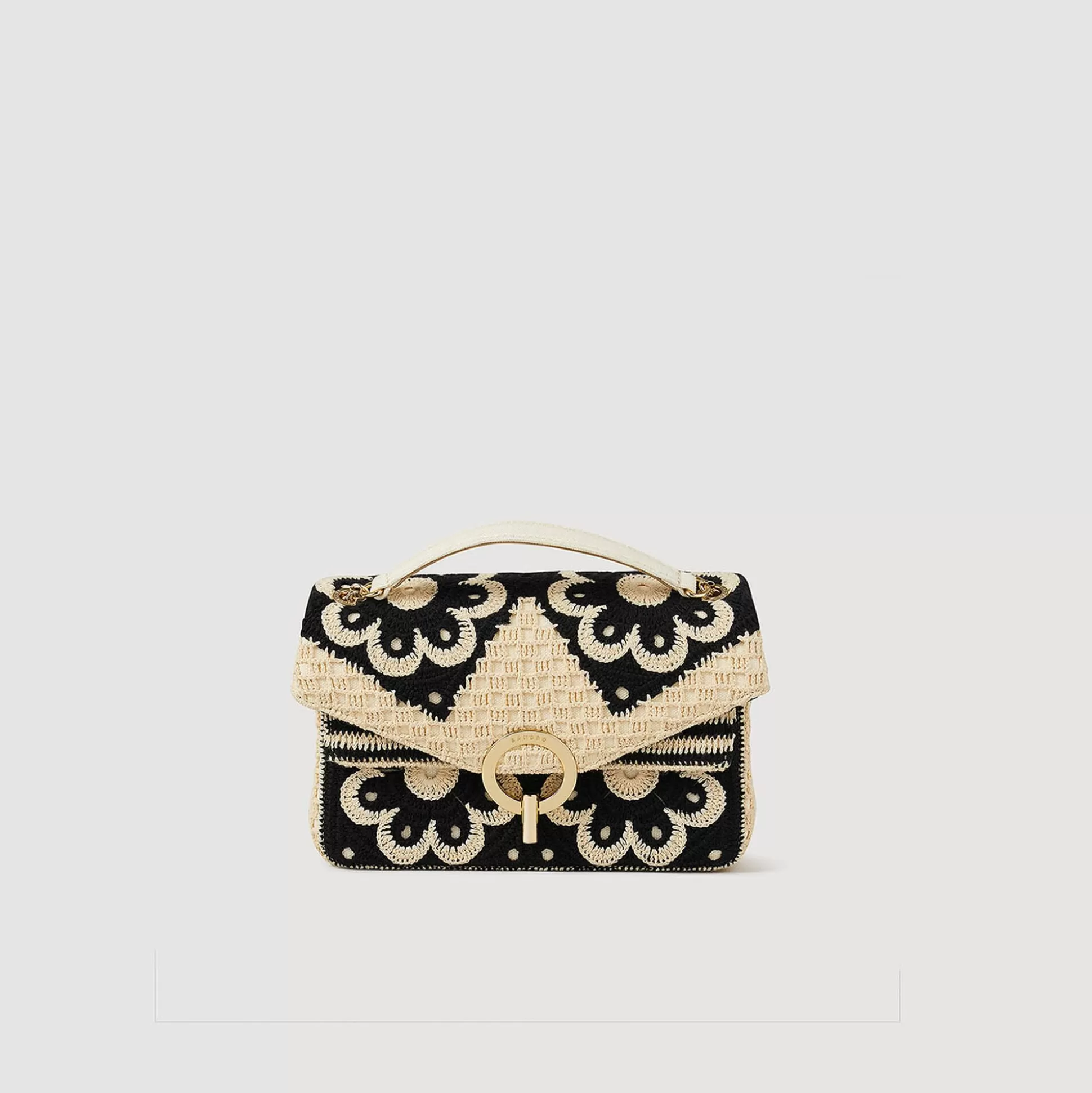 Mujer Sandro Paris Bolsos Bandolera<Bolso Yza De Ganchillo Bicolor