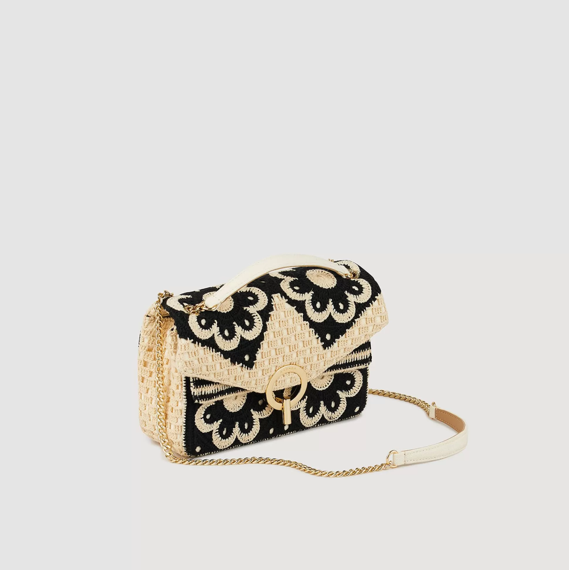 Mujer Sandro Paris Bolsos Bandolera<Bolso Yza De Ganchillo Bicolor