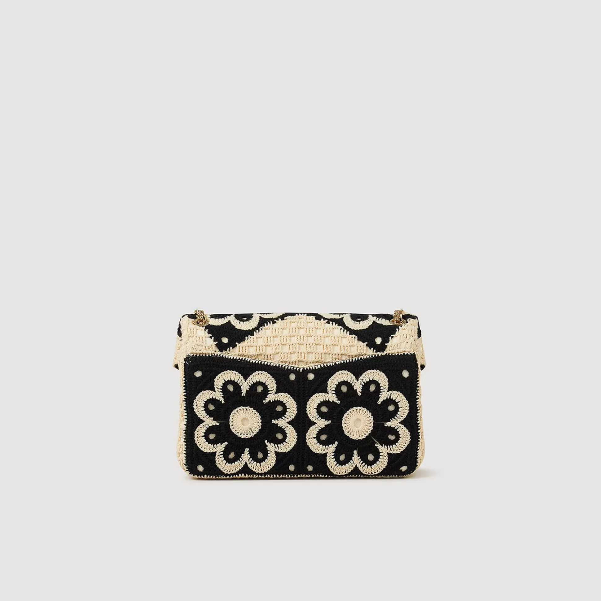 Mujer Sandro Paris Bolsos Bandolera<Bolso Yza De Ganchillo Bicolor