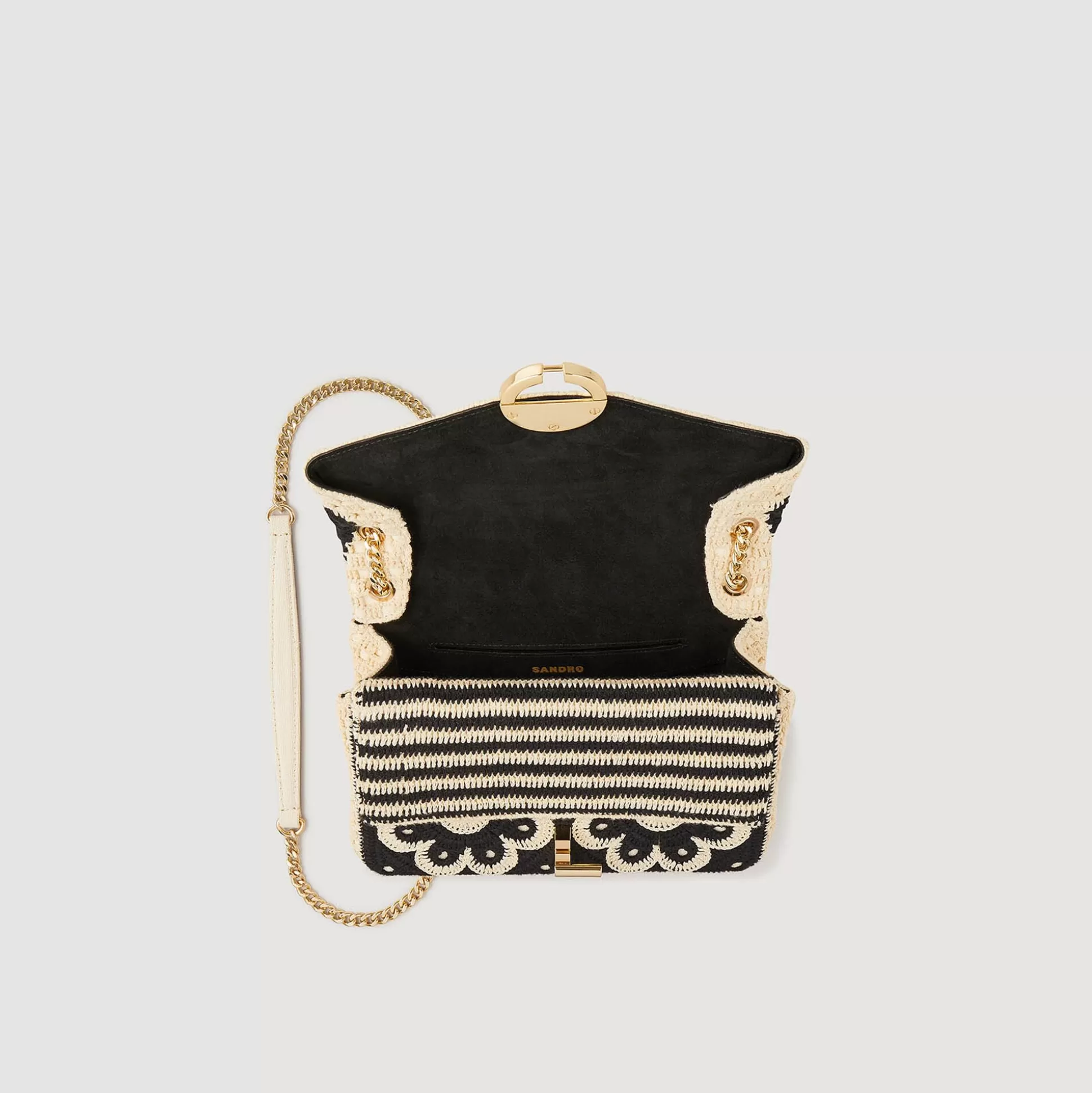 Mujer Sandro Paris Bolsos Bandolera<Bolso Yza De Ganchillo Bicolor