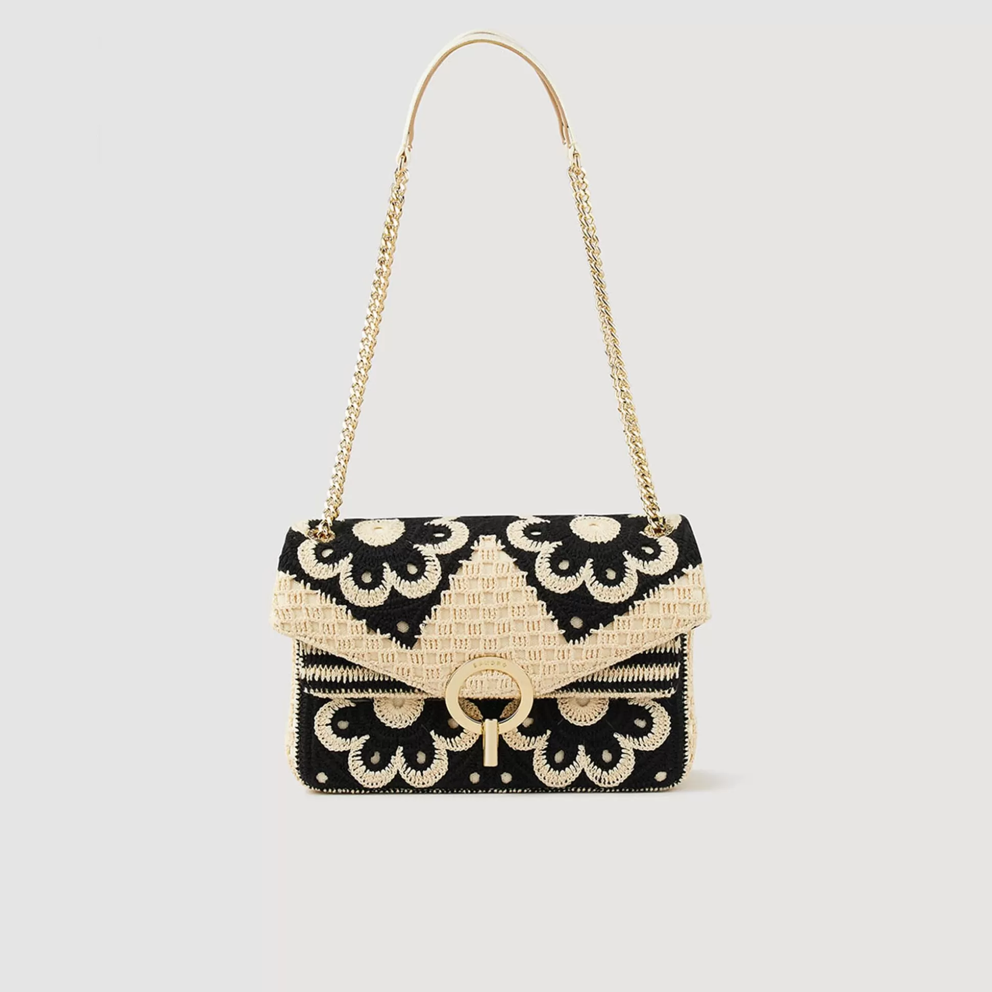 Mujer Sandro Paris Bolsos Bandolera<Bolso Yza De Ganchillo Bicolor