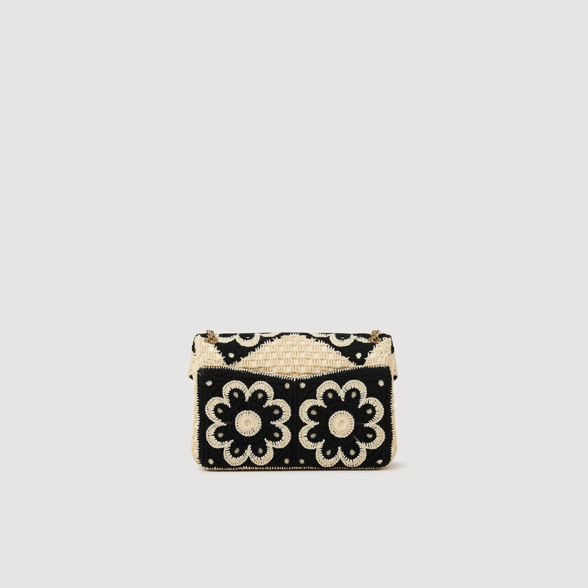 Mujer Sandro Paris Bolsos Bandolera<Bolso Yza De Ganchillo Bicolor