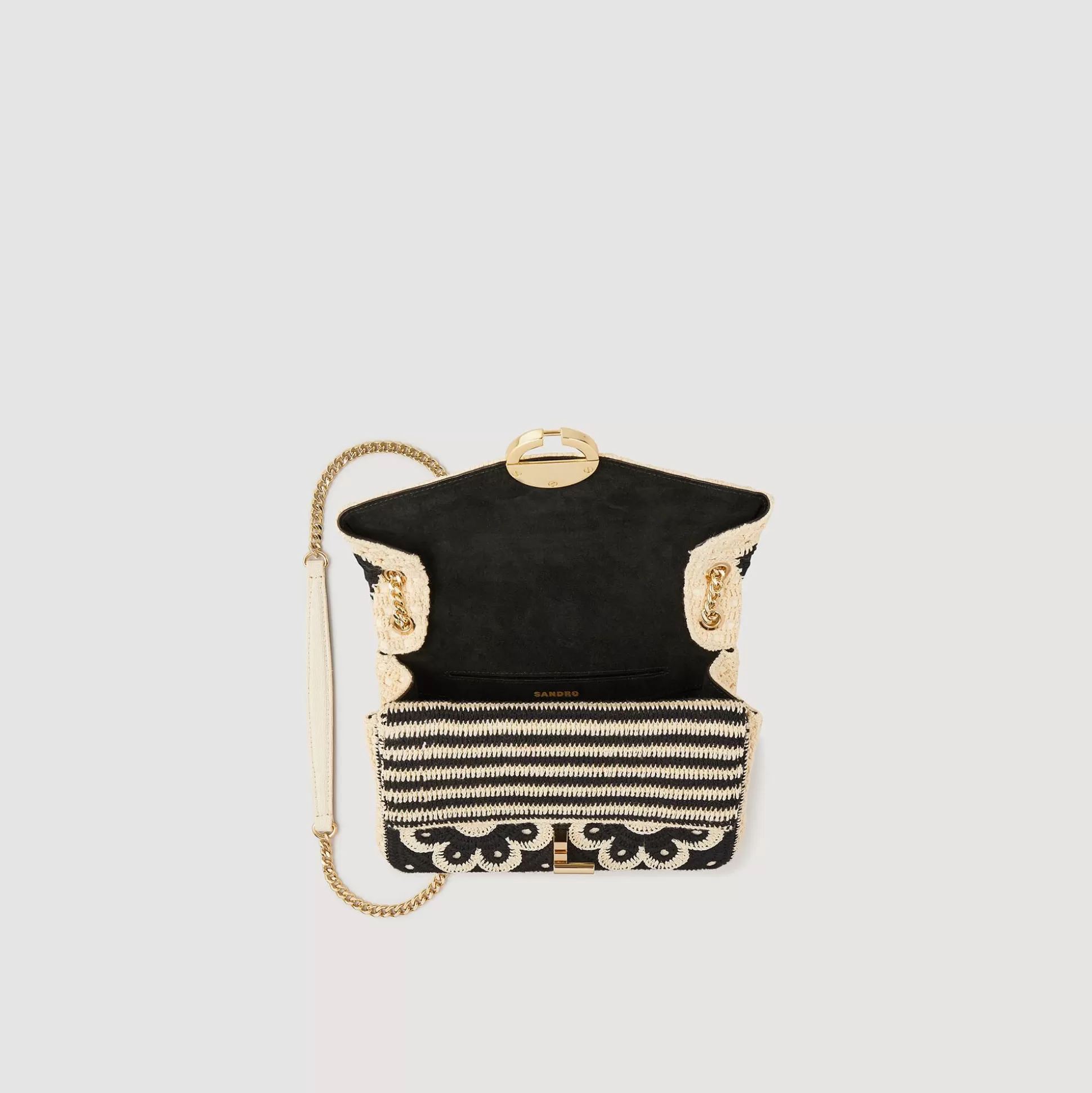 Mujer Sandro Paris Bolsos Bandolera<Bolso Yza De Ganchillo Bicolor