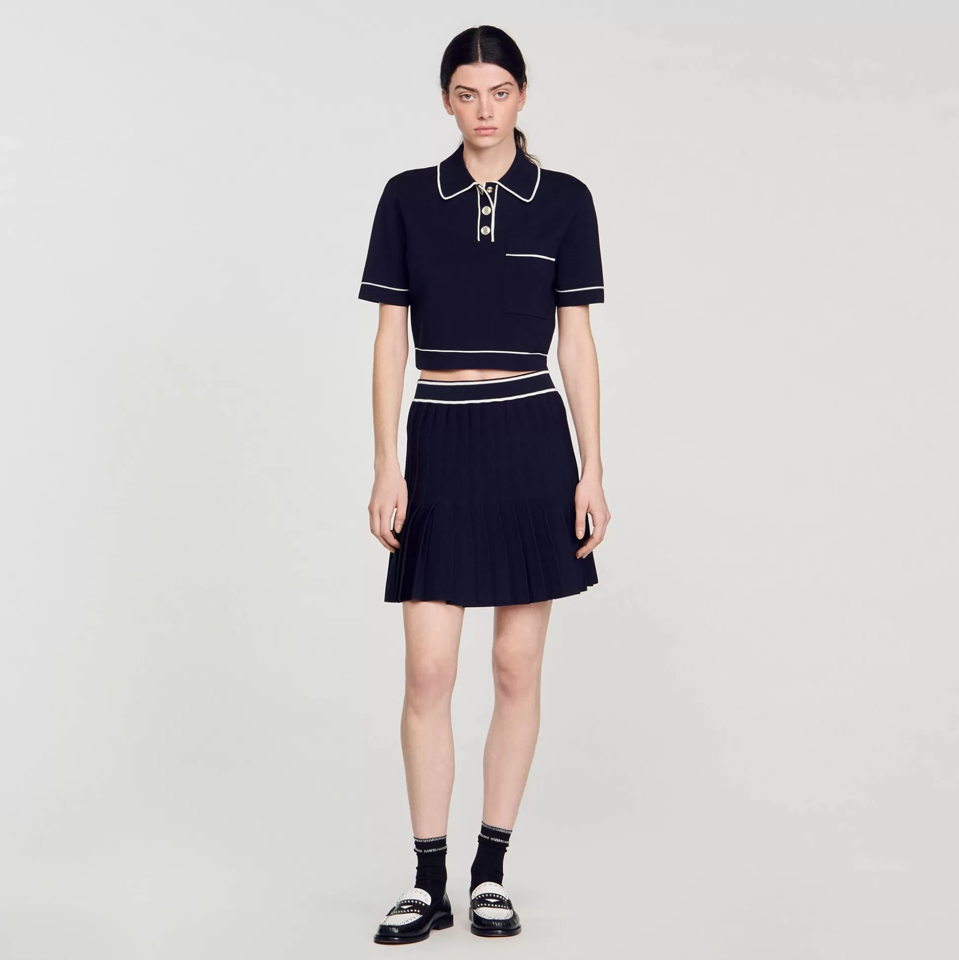 Mujer Sandro Paris Jerseys & Cárdigans<Jersey Corto Tipo Polo