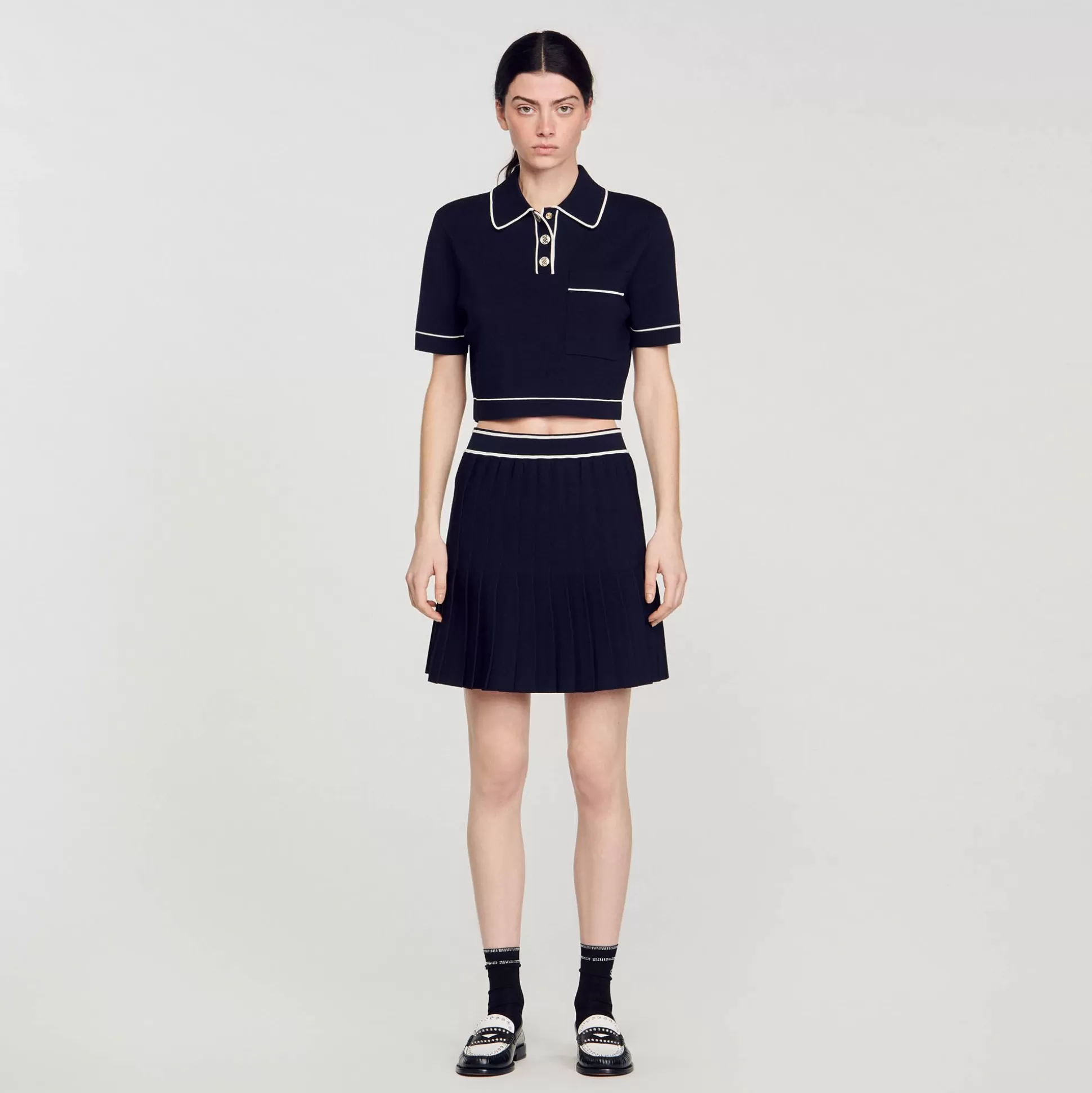 Mujer Sandro Paris Jerseys & Cárdigans<Jersey Corto Tipo Polo