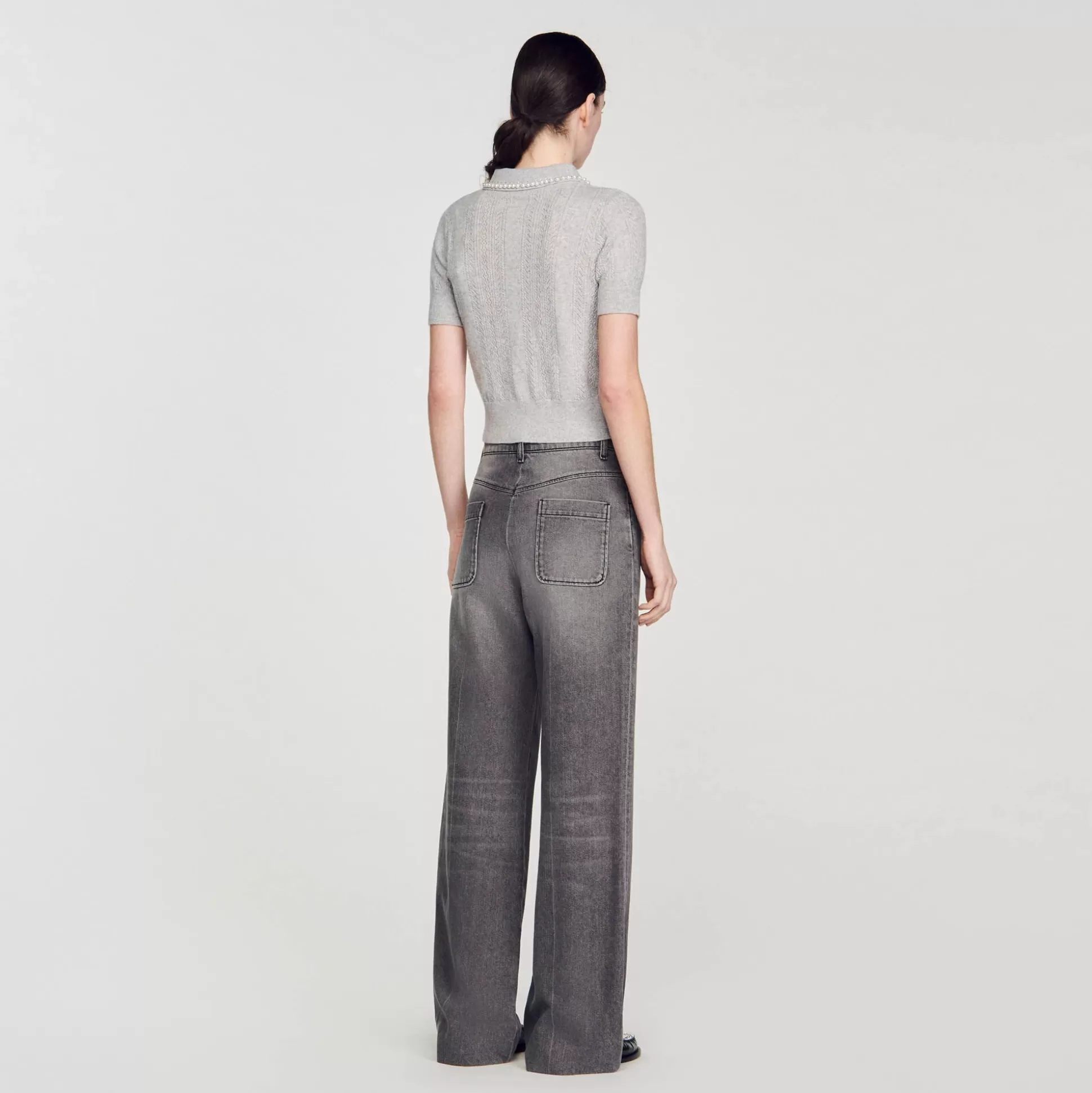 Mujer Sandro Paris Jerseys & Cárdigans<Jersey Corto Tipo Polo