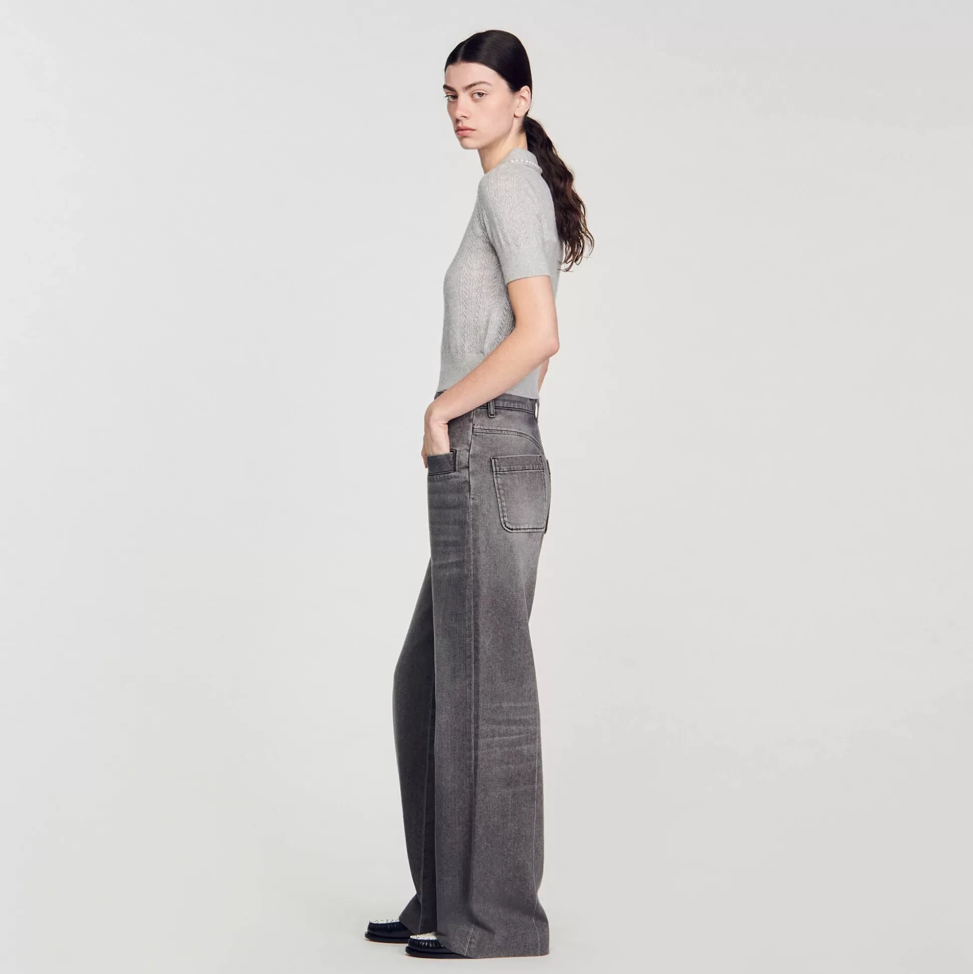 Mujer Sandro Paris Jerseys & Cárdigans<Jersey Corto Tipo Polo