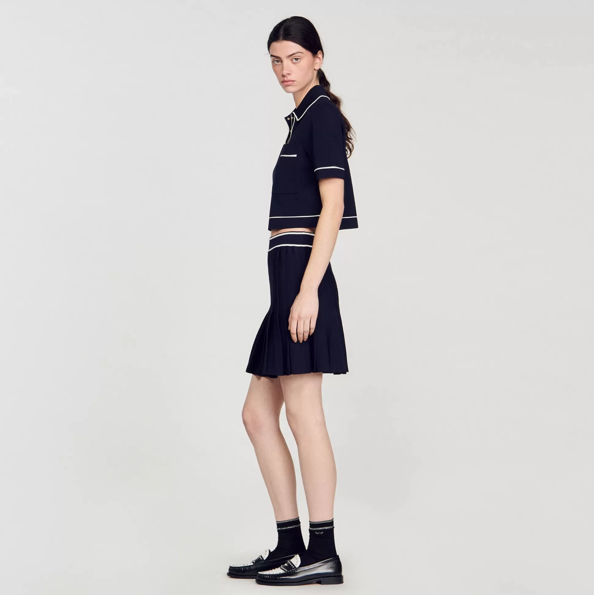 Mujer Sandro Paris Jerseys & Cárdigans<Jersey Corto Tipo Polo