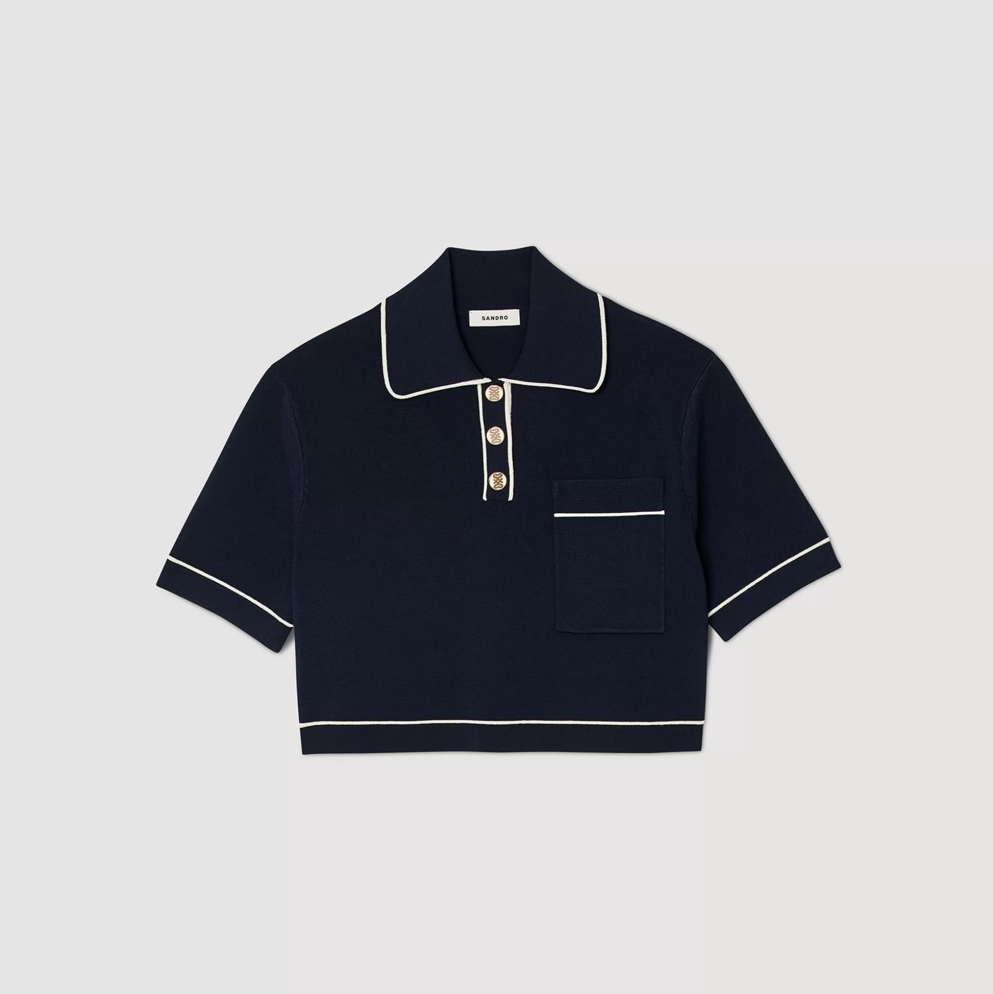 Mujer Sandro Paris Jerseys & Cárdigans<Jersey Corto Tipo Polo