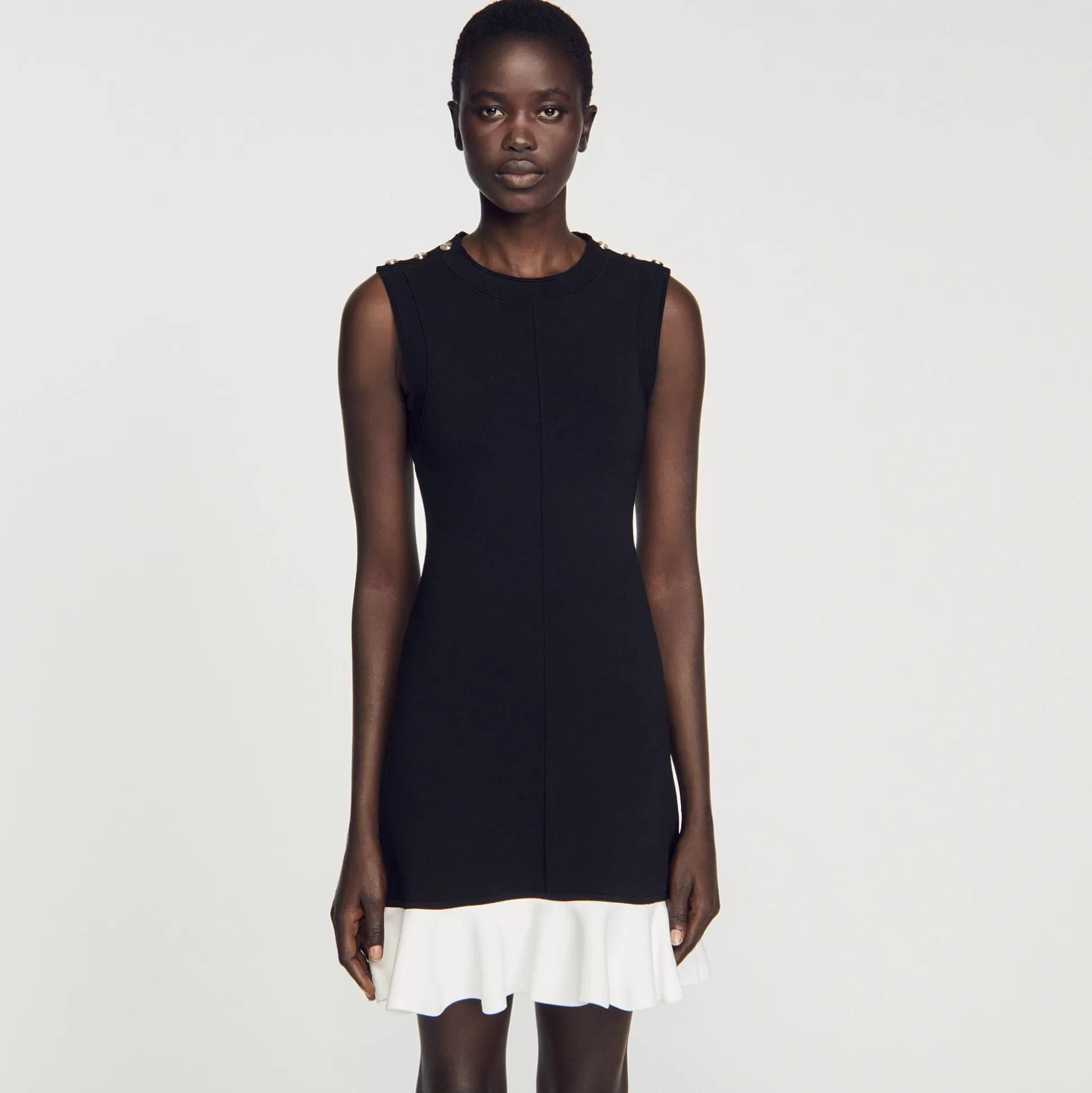 Mujer Sandro Paris Vestidos<Vestido Corto Bicolor