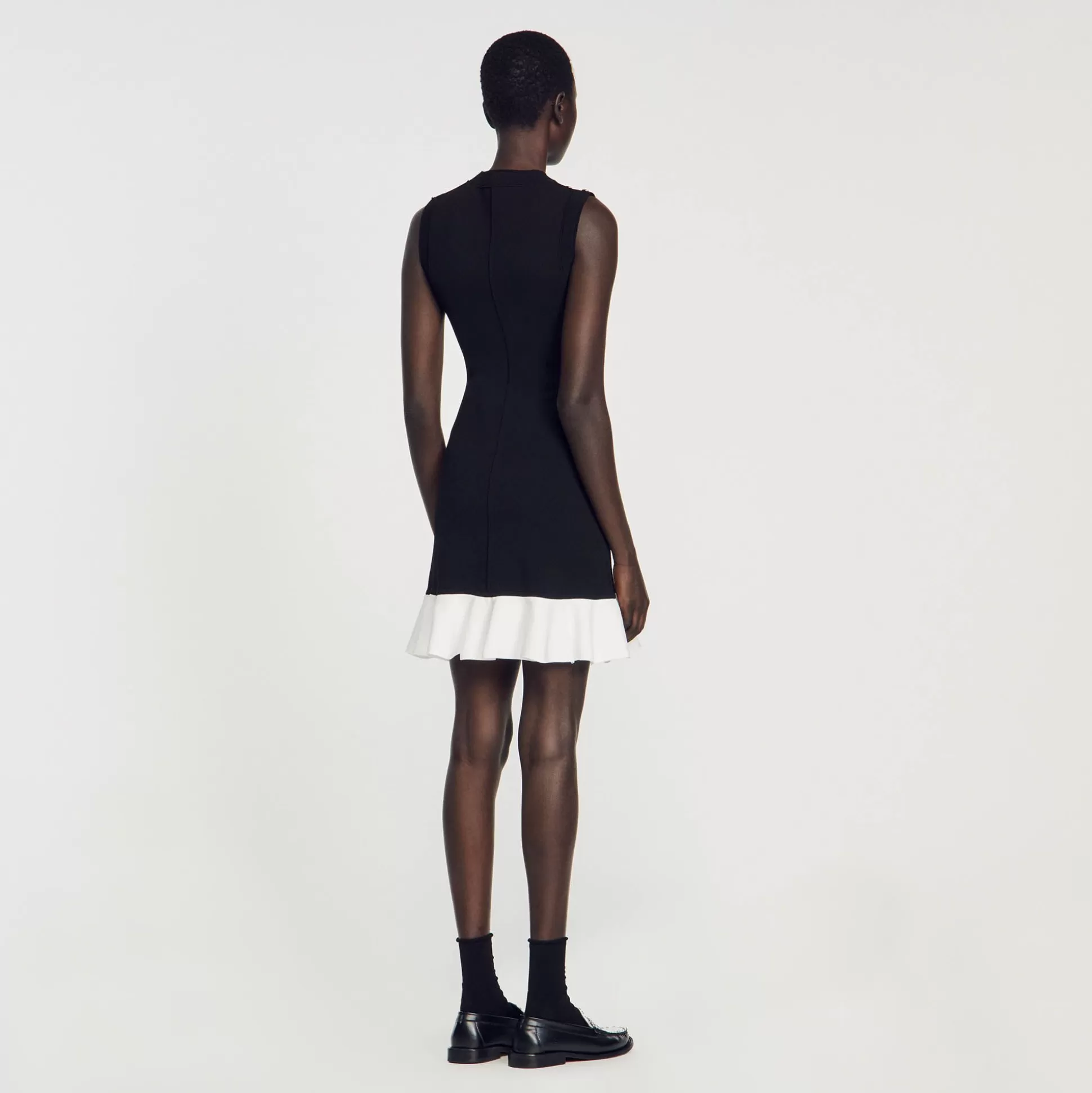Mujer Sandro Paris Vestidos<Vestido Corto Bicolor