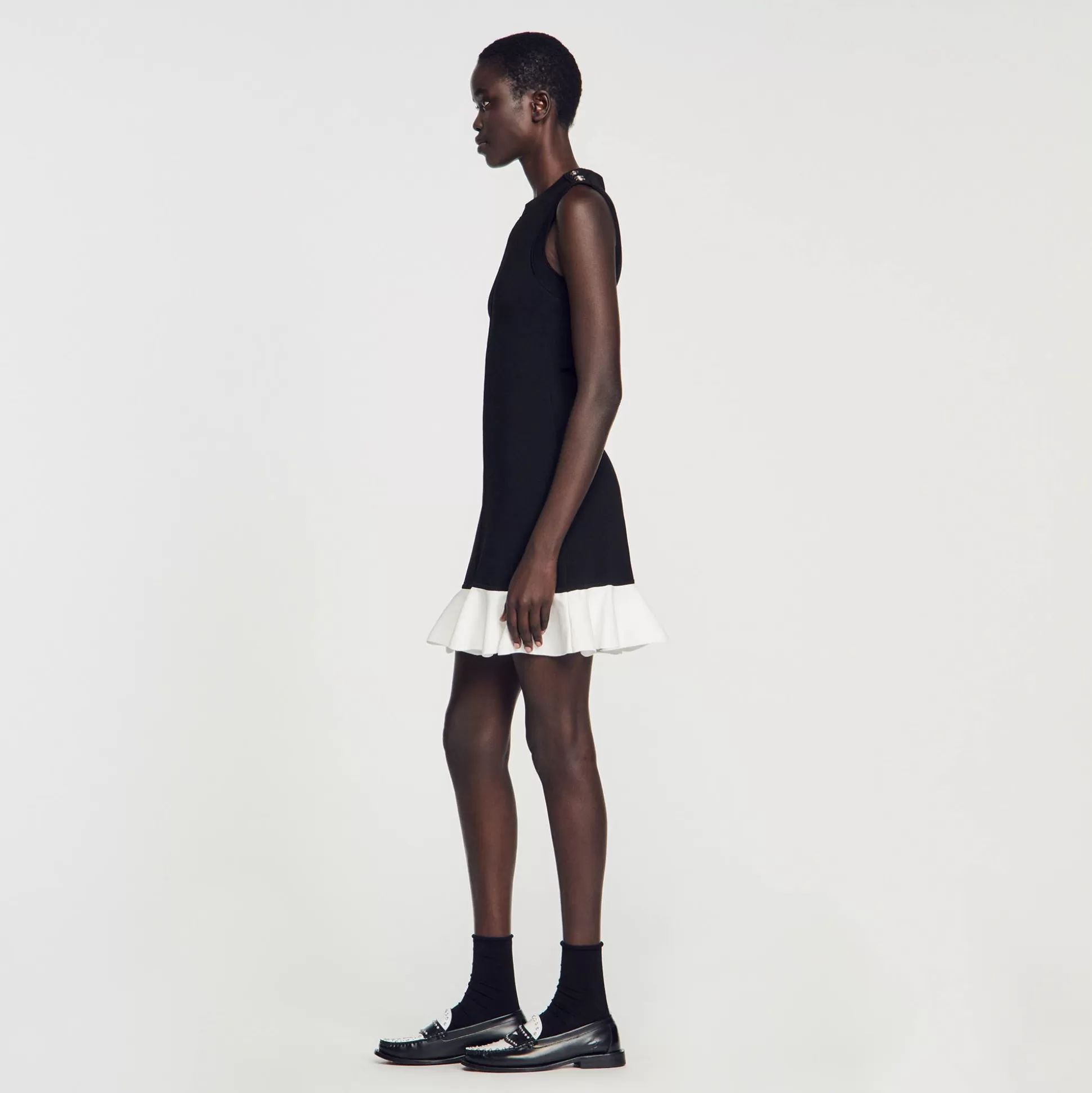 Mujer Sandro Paris Vestidos<Vestido Corto Bicolor