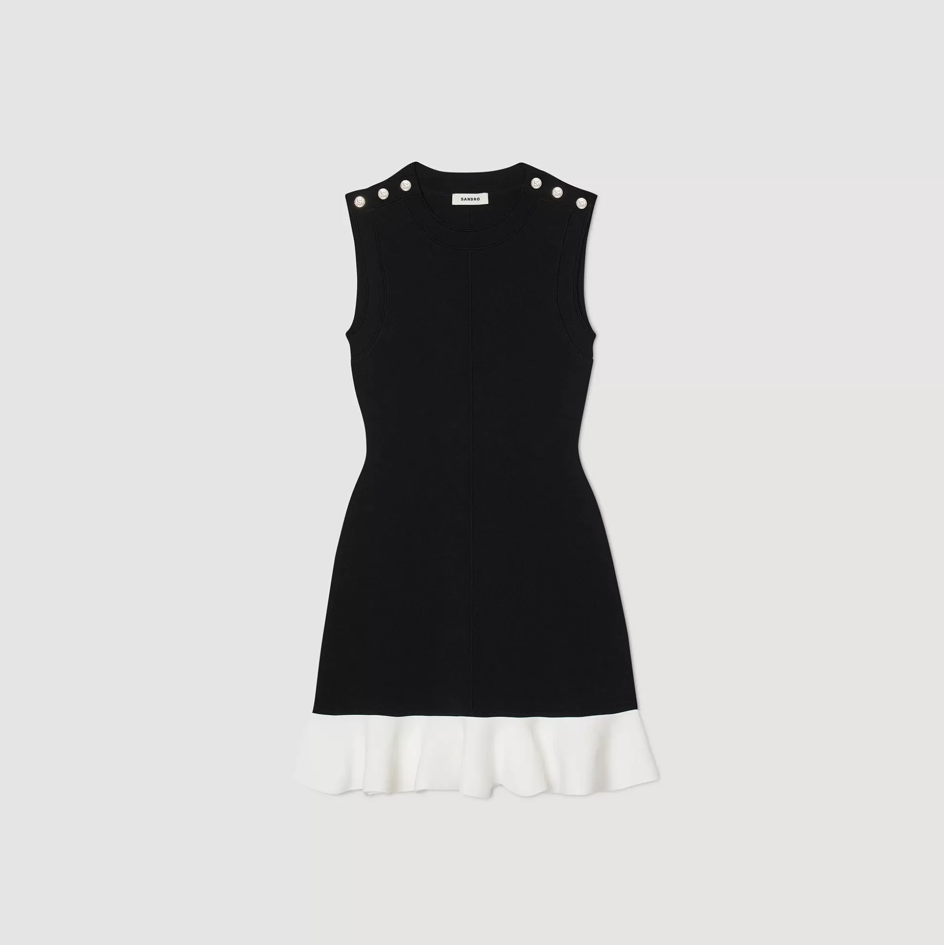 Mujer Sandro Paris Vestidos<Vestido Corto Bicolor